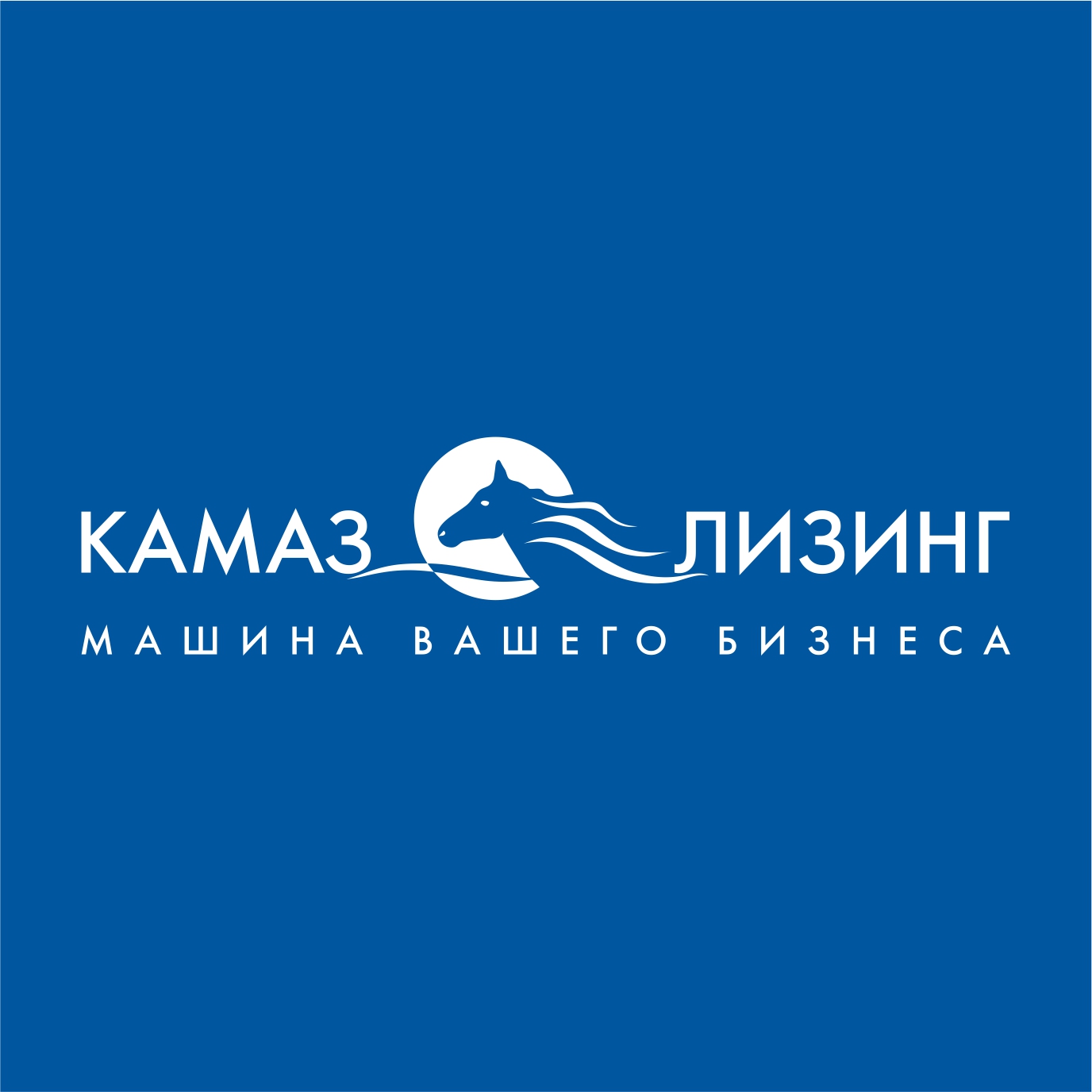 Логотип на синем фоне